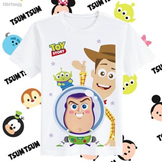 เสื้อผ้าแฟชั่น◇Toy Story Hoodie Buzz Lightyear เสื้อยืดแขนสั้นเด็กเสื้อผ้าชุดแม่ลูกน่ารัก ๆ