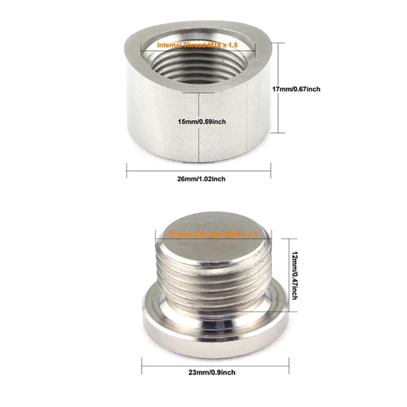 ชุดเซนเซอร์ออกซิเจน น็อตกว้าง พร้อมปะเก็น สเตนเลส M18X1.5 อุปกรณ์เสริม สําหรับรถยนต์ 1 ชุด - รูปที่ 5