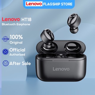 Lenovo HT18 TWSหูฟังบลูทูธจอแสดงผลแอลอีดีหูฟังบลูทูธไร้สายHiFiสเตอริโอหูฟังแบบเสียบหูพร้อมไมโครโฟน1000MAhกล่องชาร์จสำหรับiOS Android