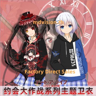 เสื้อกันหนาวแขนยาว มีฮู้ด พิมพ์ลายอนิเมะ DATE A LIVE Tokisaki Kurumi 3 มิติ ทรงหลวม สไตล์ญี่ปุ่น สําหรับผู้ชาย และผู้หญิง