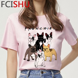 Border Collie Pug Corgi French Bulldog Shiba Inu summer top t-shirt female grunge couple  top tees streetwear_04