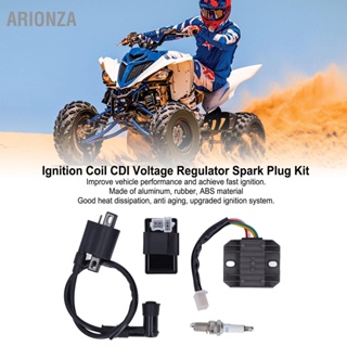 ARIONZA คอยล์จุดระเบิด 6Pin CDI ตัวควบคุมแรงดันไฟฟ้าหัวเทียนชุดสำหรับ 125-250CC PIT Trail Quad Dirt Bike ATV