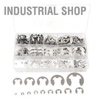 Industrial Shop 390 ชิ้น E คลิปแหวนยึดแหวนล็อค 1.5-15 มม. ชุดจัดประเภทสแตนเลส ชุด