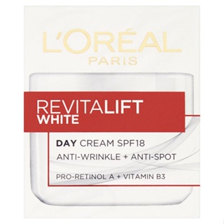 REVITALIFT ลอรีอัลรีไวท์ทัลลิฟท์ไวท์เดย์SPF18 DERMO 50มล.ผลิตภัณฑ์ดูแลผิวหน้าLOREAL WHITE SPF18 50ML