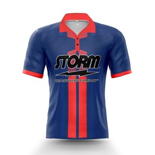 เสื้อโปโล แต่งโบว์ลิ่ง ลาย STORM Ace STORM