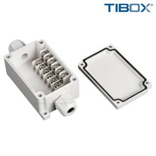 TIBOX TJ-6P กล่องพลาสติก พร้อมเทอร์มินอลบล็อก (Plastic Terminal Block Box IP66) 6Pole 10A Size : 1125x55x40 mm.