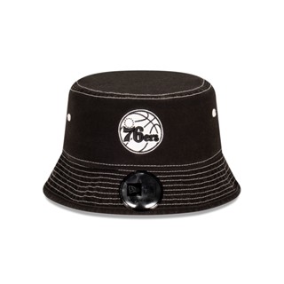 New era หมวกรุ่น BUCKET PHILADELPHIA 76ERS BW CONTRAST STITCH BLACK