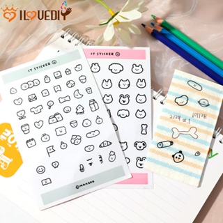 สติกเกอร์ใส ลายการ์ตูนสัตว์ สําหรับตกแต่งสมุดโน้ต DIY