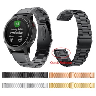 สายนาฬิกาข้อมือสเตนเลส โลหะ 26 มม. 22 มม. สําหรับ Garmin Enduro 2 Forerunner 965 955 945 935