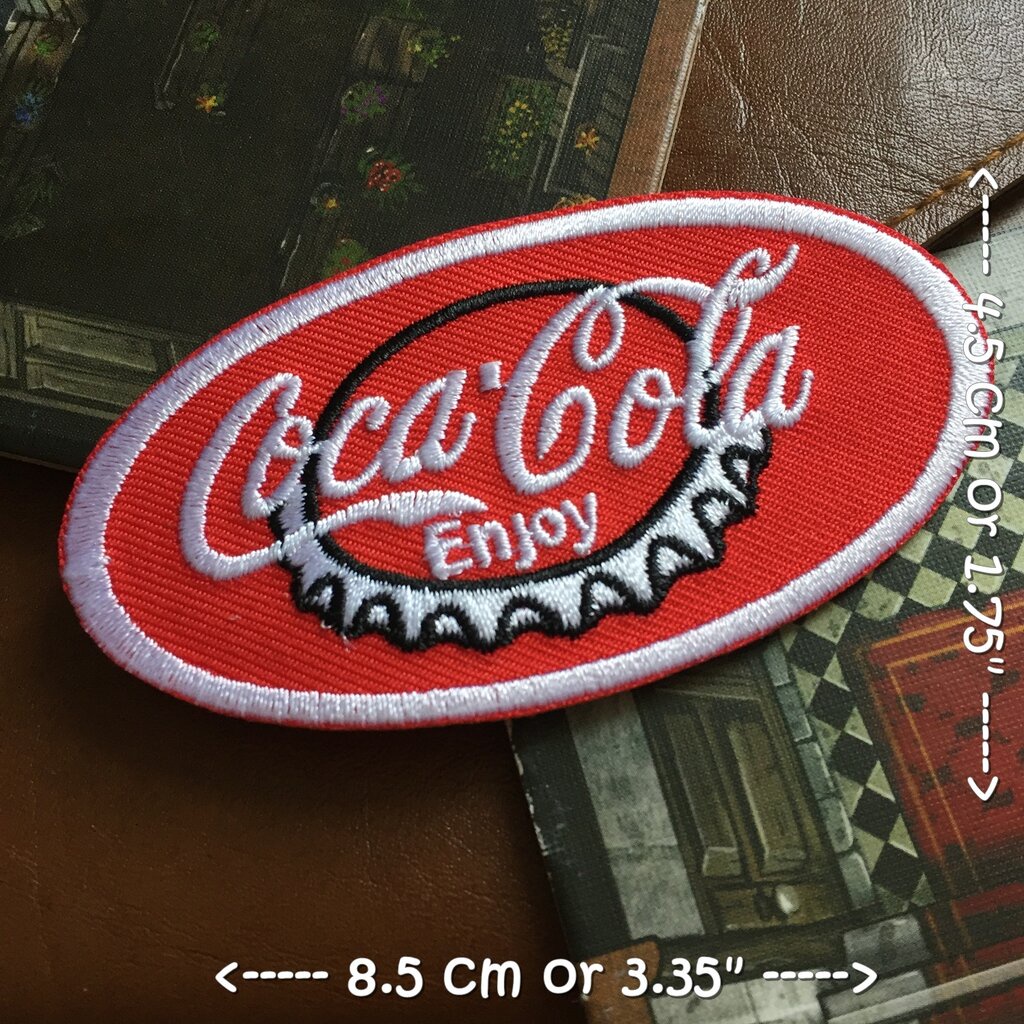 โลโก้ โค้ก วินเทจ ตัวรีดติดเสื้อ อาร์มรีด อาร์มปัก ตกแต่งเสื้อผ้า หมวก กระเป๋า แจ๊คเก็ตยีนส์ Hipster Embroidered Iron…