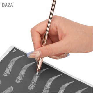 DAZA 2 pcs Cross Head Microblading Pen Rose Gold อลูมิเนียมอัลลอยด์แต่งหน้าคิ้วอายไลเนอร์ Lip Tattoo