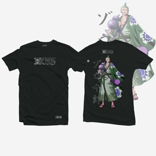  ใหม่เอี่ยมเสื้ออนิเมะ - One Piece - Zoro - เสื้อยืด unisex คุณภาพสูงขนาดใหญ่ (S-5XL)COD BLACK LUCKY