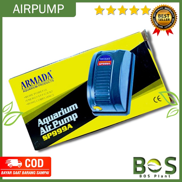 Airpump aerator 1 หลุม ARMADA SP 999 A ปั๊มฟองอากาศบ่อพิพิธภัณฑ์สัตว์น้ํา