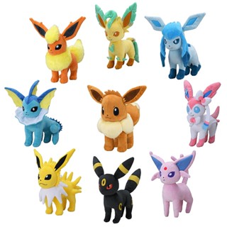 ตุ๊กตา Pokemon Kawaii Eevee Eeveelution Sylveon Flareon Jolteon Umbreon Vaporeon ขนาด 15-20 ซม. ของเล่นสําหรับเด็ก ของขวัญวันเกิด คริสต์มาส 2023