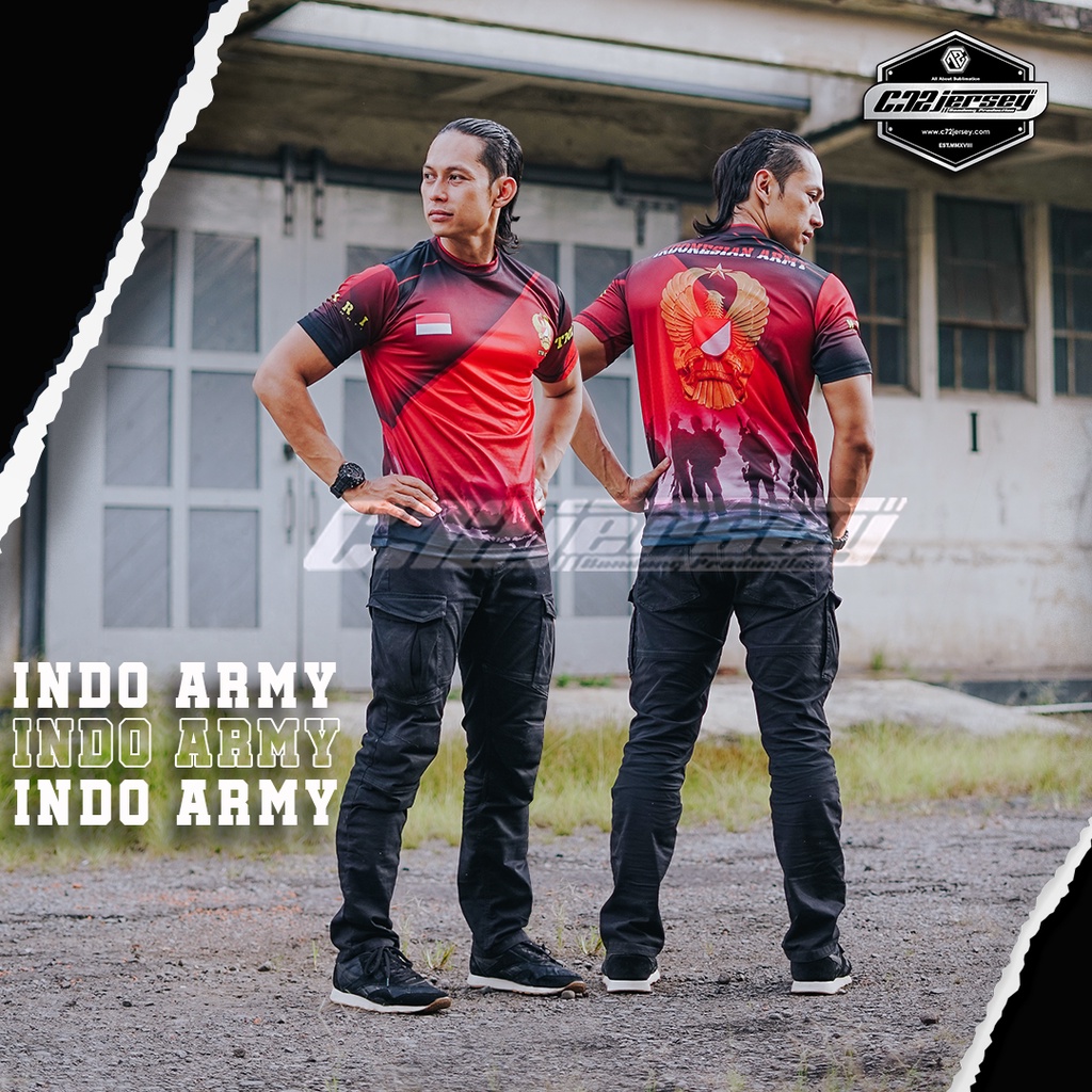 MERAH TNI ARMY AD JERSEY สีแดงสีขาว FULLPRINT SUBLIMEJERSEYBANDUNG 1