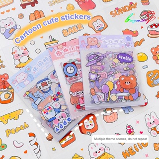 【AG】20 Sheets Handbook Stickers Self-adhesive Cartoon Figure DIY Children Hand Account Stationery Stickers for