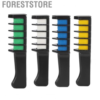 Foreststore Hair Dye Comb Lightweight Bright Color Disposable Temporary Chalk Harmless Handheld for Cosplay Party