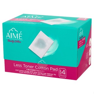 PADS เอเม่สำลีแผ่นบาง COTTON 80ชิ้นผลิตภัณฑ์ดูแลผิวหน้าAIME LESS TONER 80PCS