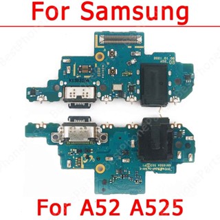 แท้ บอร์ดชาร์จ Usb อะไหล่สายเคเบิ้ลอ่อน แบบเปลี่ยน สําหรับ Samsung Galaxy A52