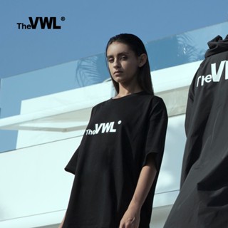 Vwl เสื้อคอกลม แขนสั้น ผ้าฝ้าย พิมพ์ลายโมโนแกรม ทรงหลวม ใส่สบาย อินเทรนด์