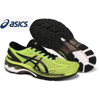 ASICS K27 mens stable cushion shock absorption running shoes fluorescent green black