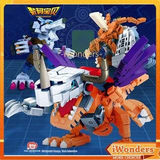 Digimon Adventure War Greymon Metal Garurumon Building Blocks Childrens Educational Zudomon Boys Toys Gifts