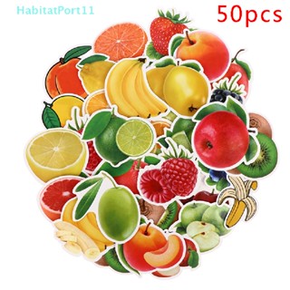 Habitatport สติกเกอร์ ลายผลไม้ สําหรับติดตกแต่งห้องครัว ตู้เย็น 50 ชิ้น