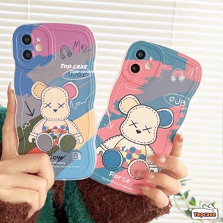 เคสโทรศัพท์มือถือ TPU ขอบหยัก ลายการ์ตูนหมีน่ารัก สําหรับ Samsung S22 S21 S20 Plus S22 S21 S20 Ultra S20 FE S21 FE Note 20Plus Note 20 Ultra