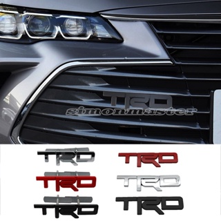 สติกเกอร์โลหะ รูปตราสัญลักษณ์ สําหรับติดกระจังหน้ารถยนต์ Toyota TRD LandCruiser Avensis Auris Hilux Reiz