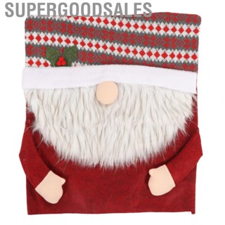 Supergoodsales Santa Chair Slipcovers  Christmas Chair Back Covers Soft  for Chairs