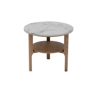 SB Design Square โต๊ะข้างไม้ท๊อปหิน รุ่น Winshi สีไม้อ่อน (60x60x52 ซม.) แบรนด์ SB FURNITURE