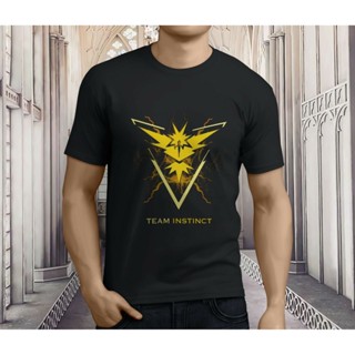 เสื้อยืด พิมพ์ลาย Pokemon Go Yellow Lightning สีดํา ยอดนิยม สไตล์สปอร์ต สําหรับผู้ชาย 329850