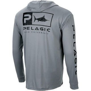 Pelagic Icono Aquatek เสื้อตกปลาผู้ชาย ป้องกันแสงแดด มีฮู้ด เสื้อประสิทธิภาพ ตกปลา เสื้อกันแดด