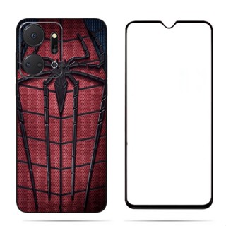 สําหรับ The Avengers Spider Man Case Honor X7a RKY-LX2 เคส ฟิล์มกระจกนิรภัย เคสป้องกัน