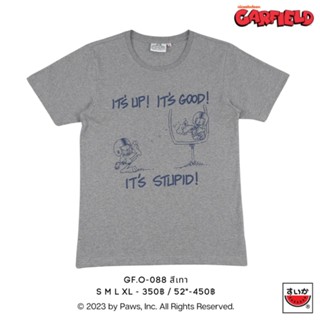 แตงโม (SUIKA) - เสื้อยืดคอกลมแขนสั้น GARFIELD ลายลัคบี้ ( GF.O-088 )