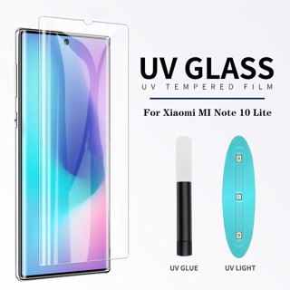 ฟิล์มกระจกนิรภัยกันรอยหน้าจอ UV แบบใส 3D 9H ทรงโค้ง สําหรับ Xiaomi Mi 12 12x 11 10 Note 10 Ultra Lite Pro 5G