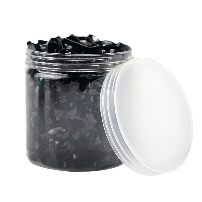 ยางรัดผม แบบยืดหยุ่นสูง แบบใช้แล้วทิ้ง สีดํา แบบเรียบง่าย สําหรับผู้หญิง - รูปที่ 7