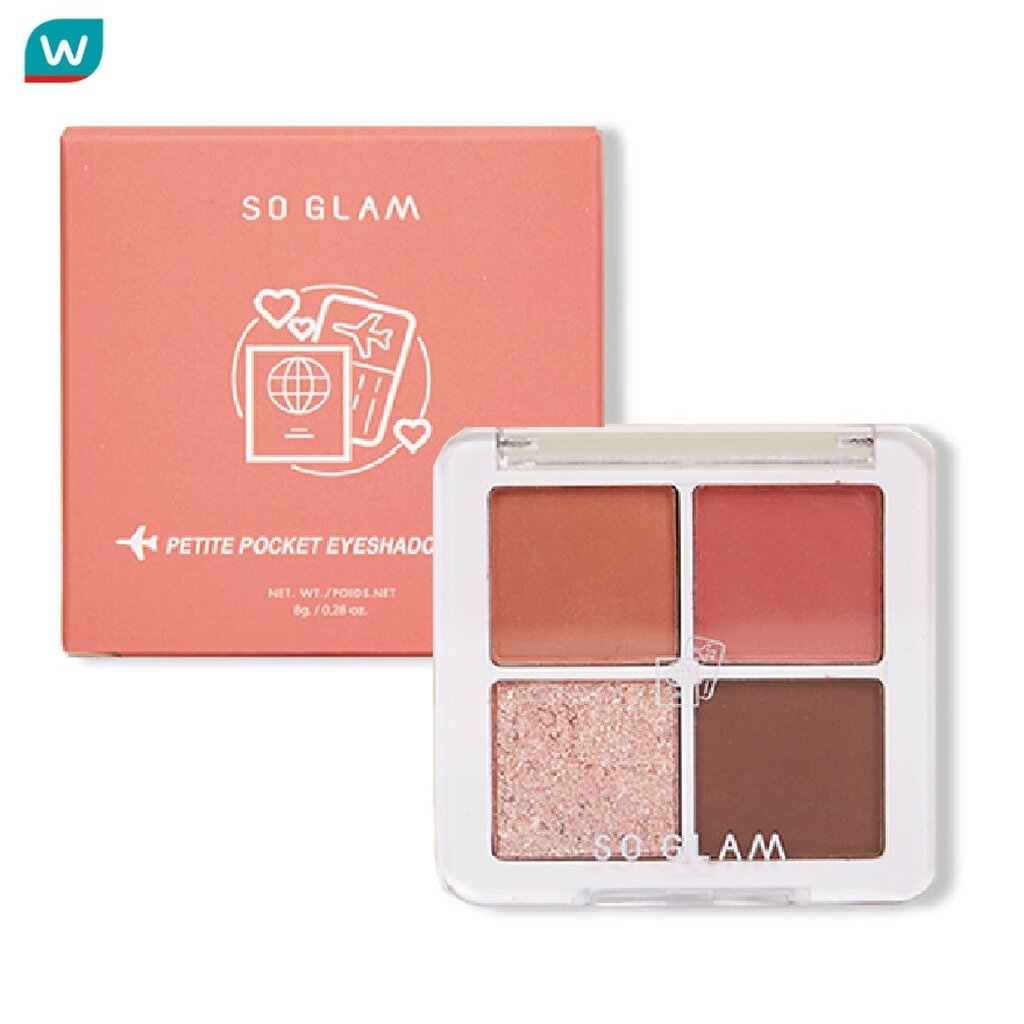 So Glam โซ แกลม เปอร์ติต พ็อกเกต อายแชโดว์ พาเลต 8ก. 02 โกลเด้น เกท บริจด์