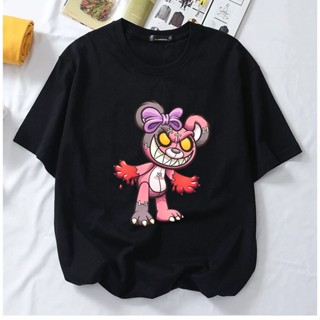 &lt;T-SHIRT PEREMPUAN LELAKI&gt; teddy bear ganas swag street wear ADULT T-SHIRT COTTON BAJU WANITA/WOMEN MEN/BESAR/OVERS_02