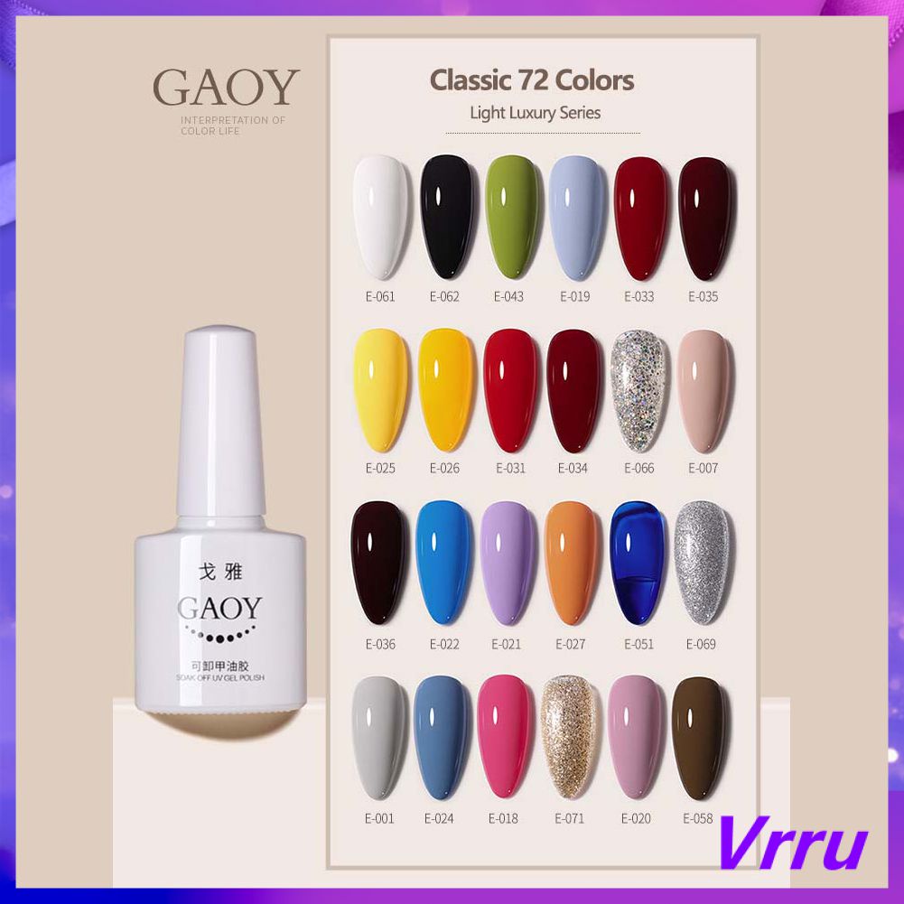 พร้อมส่งทุกวันสีเจล GAOY รหัสสีE001-E036 เลือกสีเองได้ เม็ดสีแน่น รับประกันของแท้จากโรงงาน ราคาถูก ปลีก/ส่ง (สีเจลอบ)