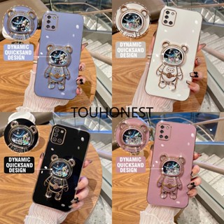 เคส Samsung Galaxy A31 เคส Samsung A50 เคส Samsung A50S เคส Samsung A30S เคส Samsung A70 A70S Case Samsung A7 2018 Case Samsung A22 Case Samsung M22 M32 Case Samsung F22 Cover Glitter Liquid Quicksand Astronaut Bracket Soft Phone Case โทรศัพท์มือถือนิ่ม