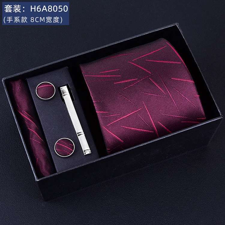 กล่องของขวัญ] คลิปหนีบผ้าพันคอ เนคไท ทรงสี่เหลี่ยม ลายทาง สีฟ้า เป็นทางการ สไตล์นักธุรกิจ สําหรับผู้ชาย งานแต่งงาน