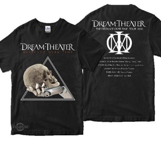 เสื้อยืดพิมพ์ลาย dream theater 2 - DISTANCE OVERTIME TOUR สไตล์วินเทจสําหรับผู้ชาย