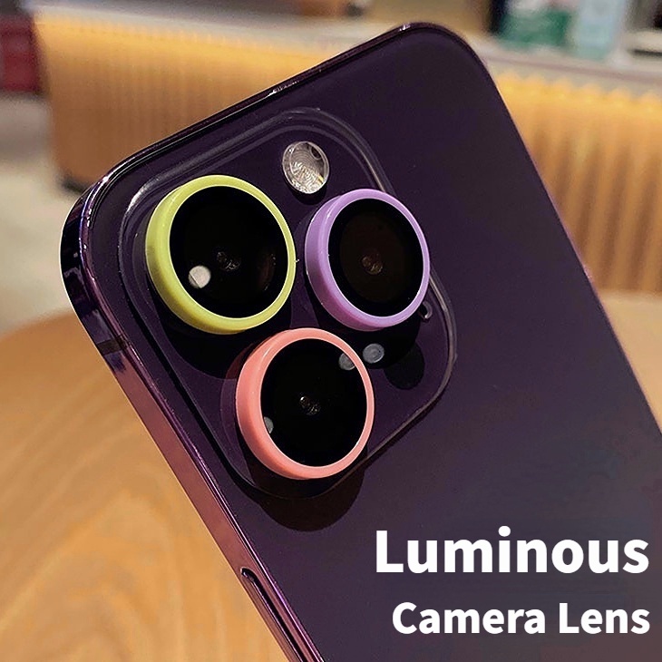 Ceramic เลนส์เรืองแสง สําหรับ iPhone 14 13 12 11 Pro Max Plus Mini เลนส์เรืองแสง แหวนโลหะ กระจก ฝาครอบเต็มรูปแบบ ตัวป้องกันเลนส์กล้อง