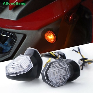 Abongbang ไฟเลี้ยว Led 1 ดวง สีเหลืองอําพัน สําหรับรถจักรยานยนต์ 2 ชิ้น