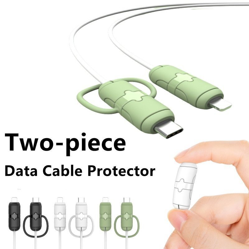 ตัวถนอมสายชาร์จ USB Type-C ซิลิโคนนิ่ม ป้องกันการแตกหัก สําหรับ Apple Android