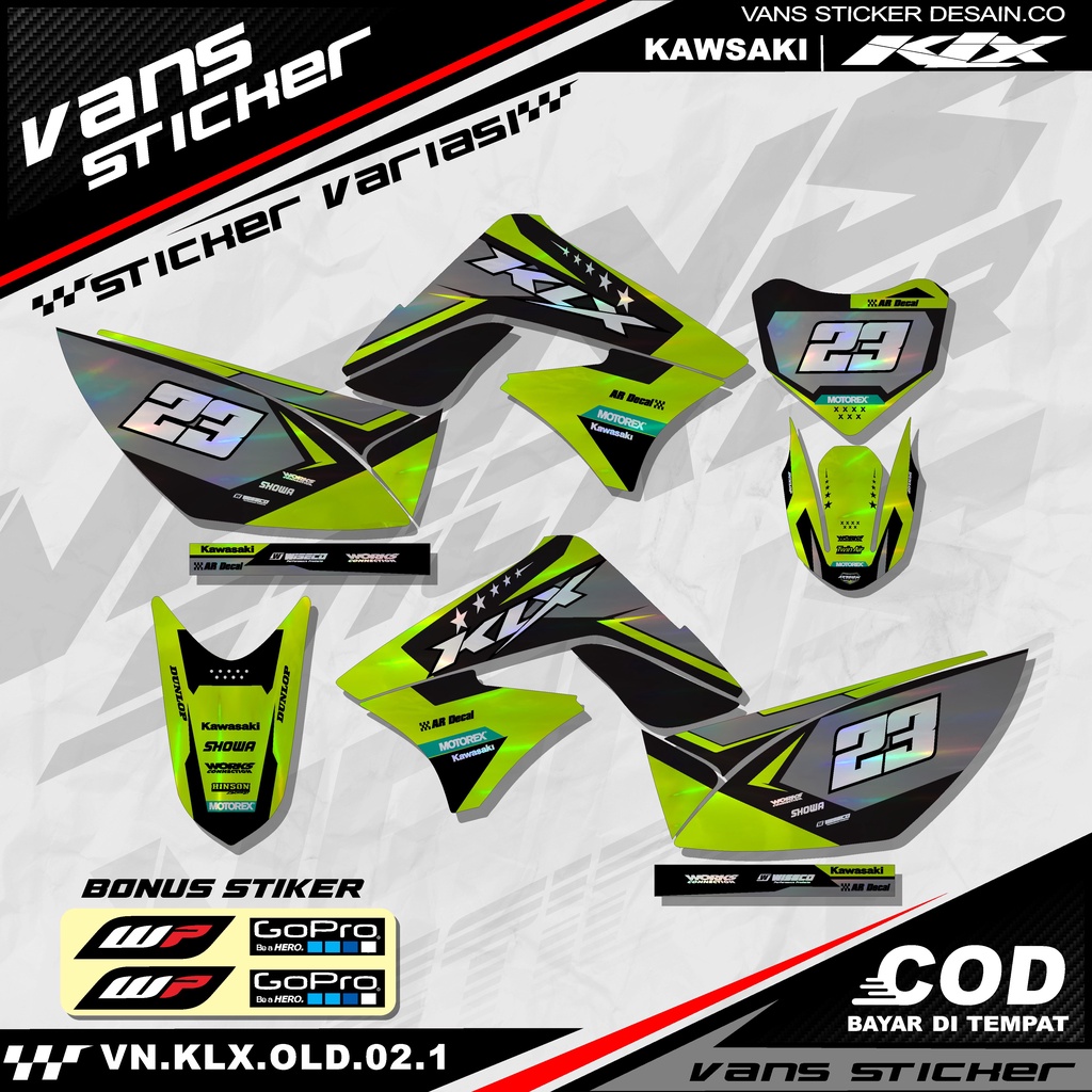 KLX 150 OLD, OLD, S, L Striping - KLX 150 S / L OLD สติ๊กเกอร์แถบมอเตอร์ไซค์, โฮโลแกรมสีรุ้ง, โครเมียม