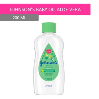 จอห์นสันเบบี้ออยอโลเวรา+วิตามินอี 200มล.JOHNSON BABY OIL ALOEVERA + 200 ML.