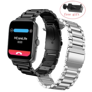 สายนาฬิกาข้อมือสเตนเลสโลหะ อุปกรณ์เสริม สําหรับ HCare Life smart Watch HCare Life