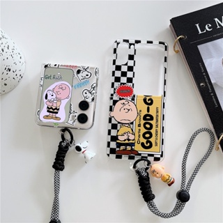 เคสโทรศัพท์มือถือแบบแข็ง ฝาพับ กันกระแทก ลายการ์ตูน Snoopy Charlie สําหรับ Oppo Find N2